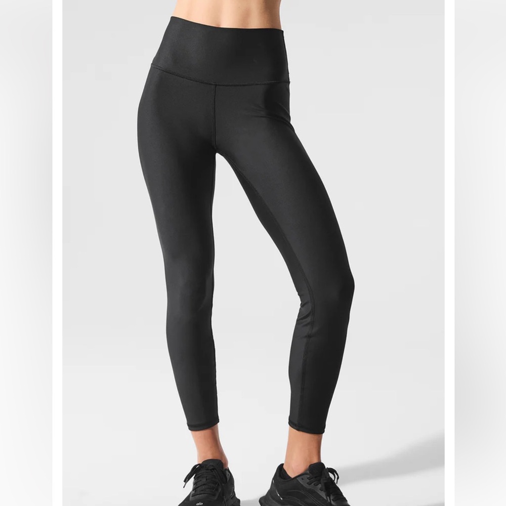 ALO Yoga 7/8 Air-Lift Black High-Waist Leggings XS